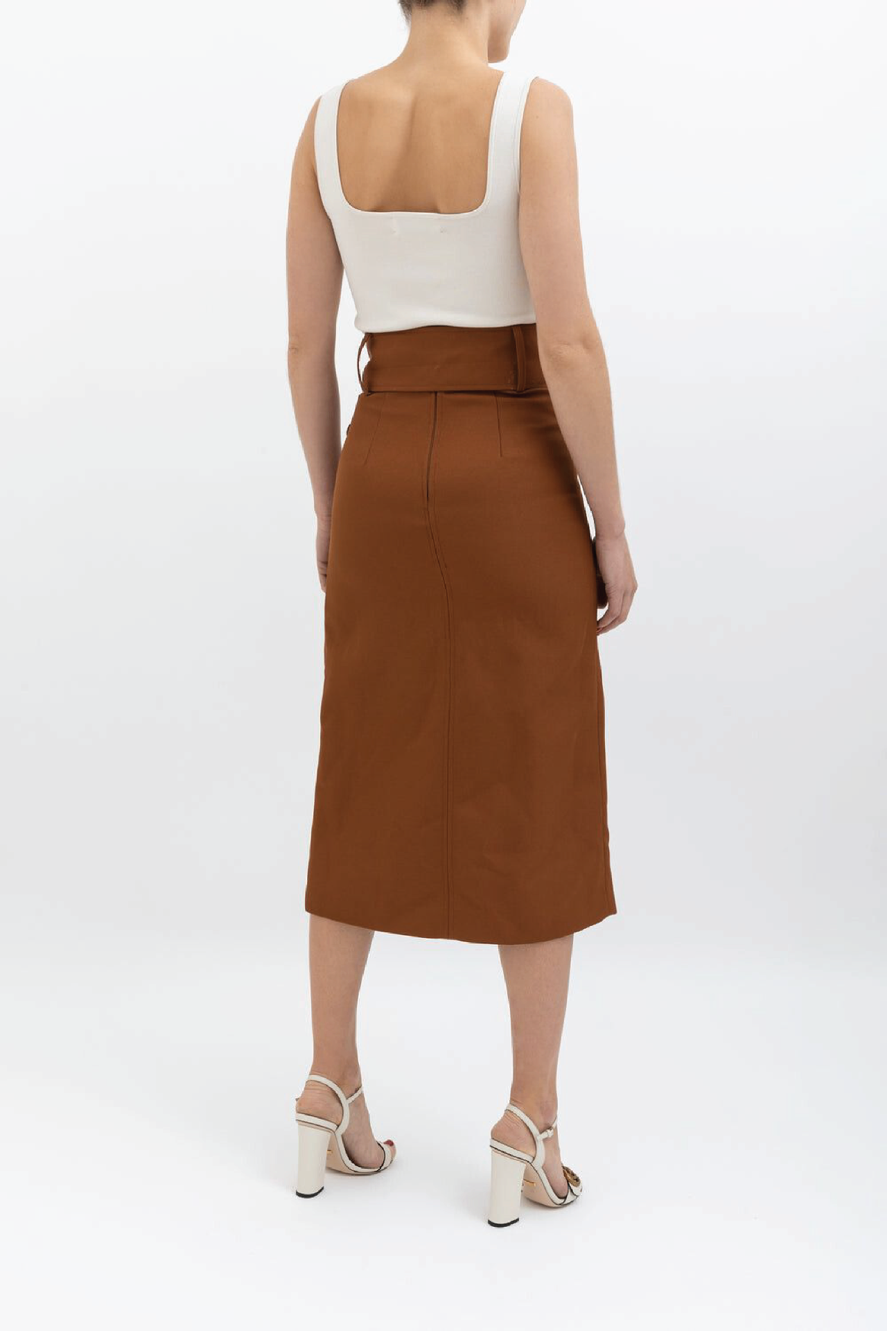 Camilla and Marc faith belted brown skirt 10
