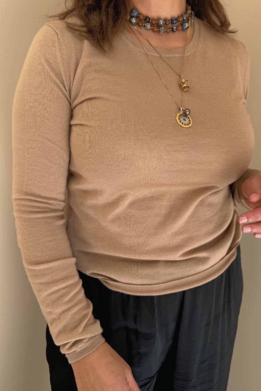 Miu Miu beige cashmere longsleeve 46