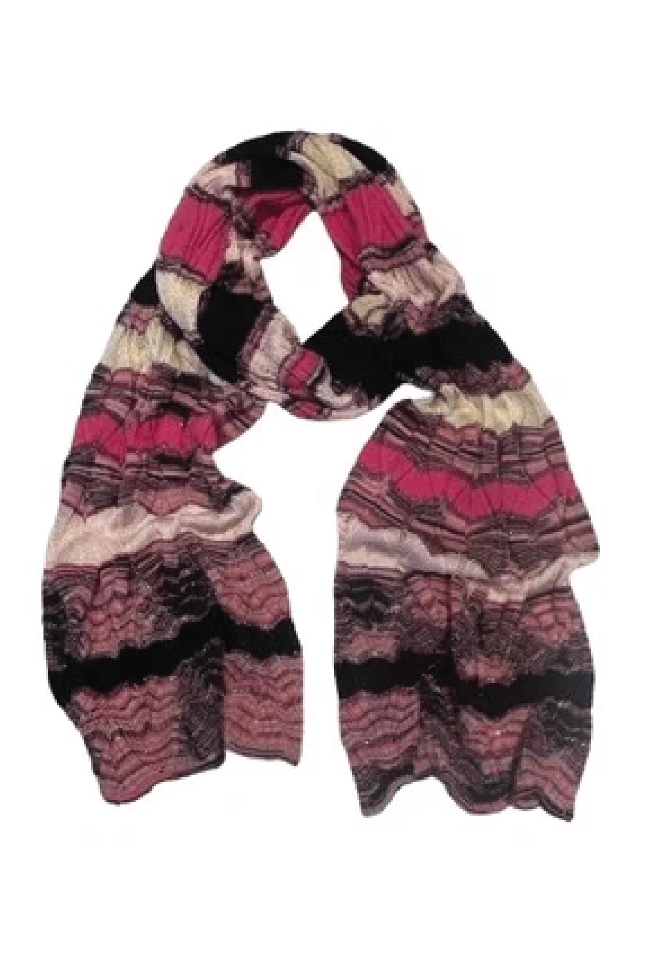 Missoni Pink, black & white scarf