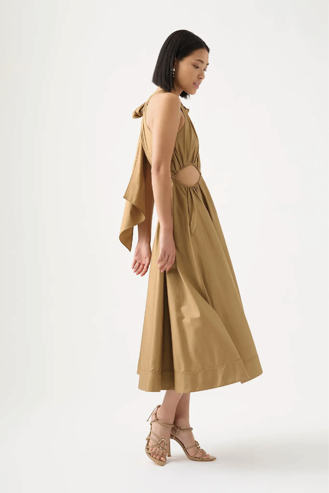 Aje brown cut out dress 10
