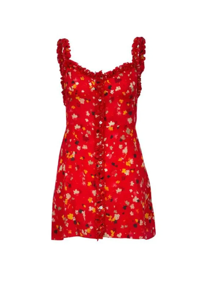 Realisation red floral dress L
