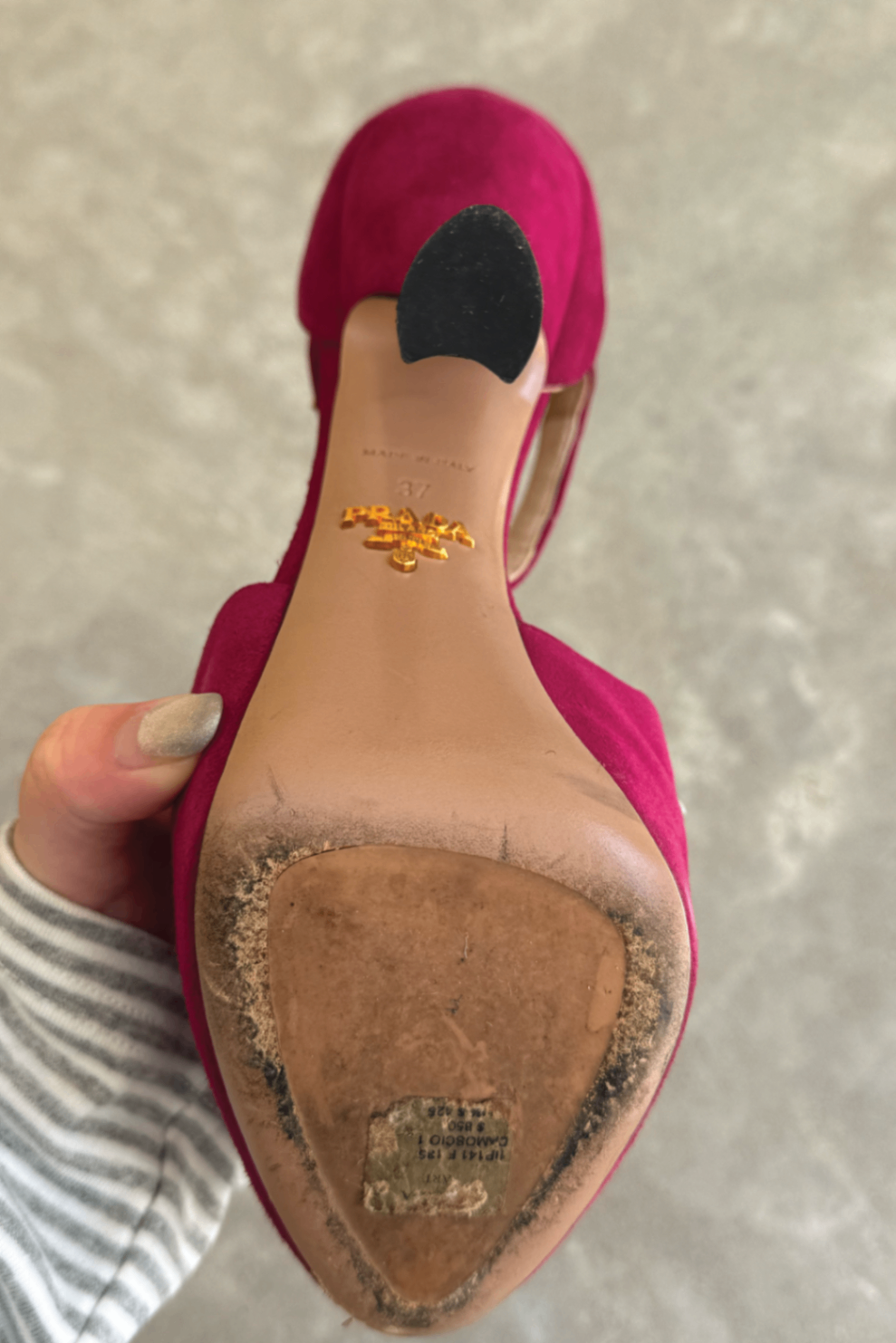 Prada Vintage (80s) magenta suede heel 37