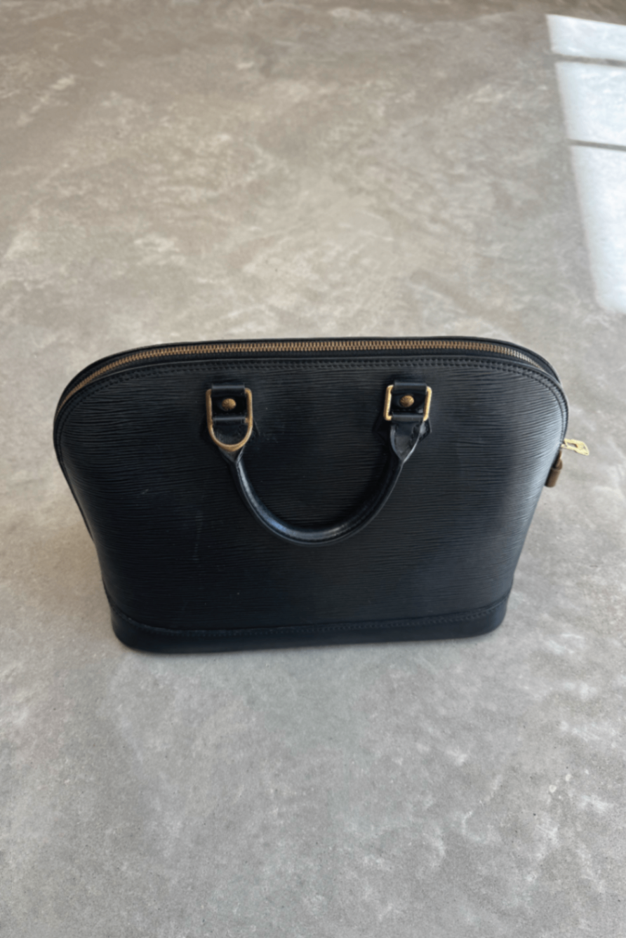 Louis Vuitton Alma small duffle Black EPI leather bag