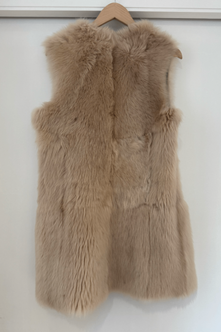 Lisa Ho white sheep skin vest 2
