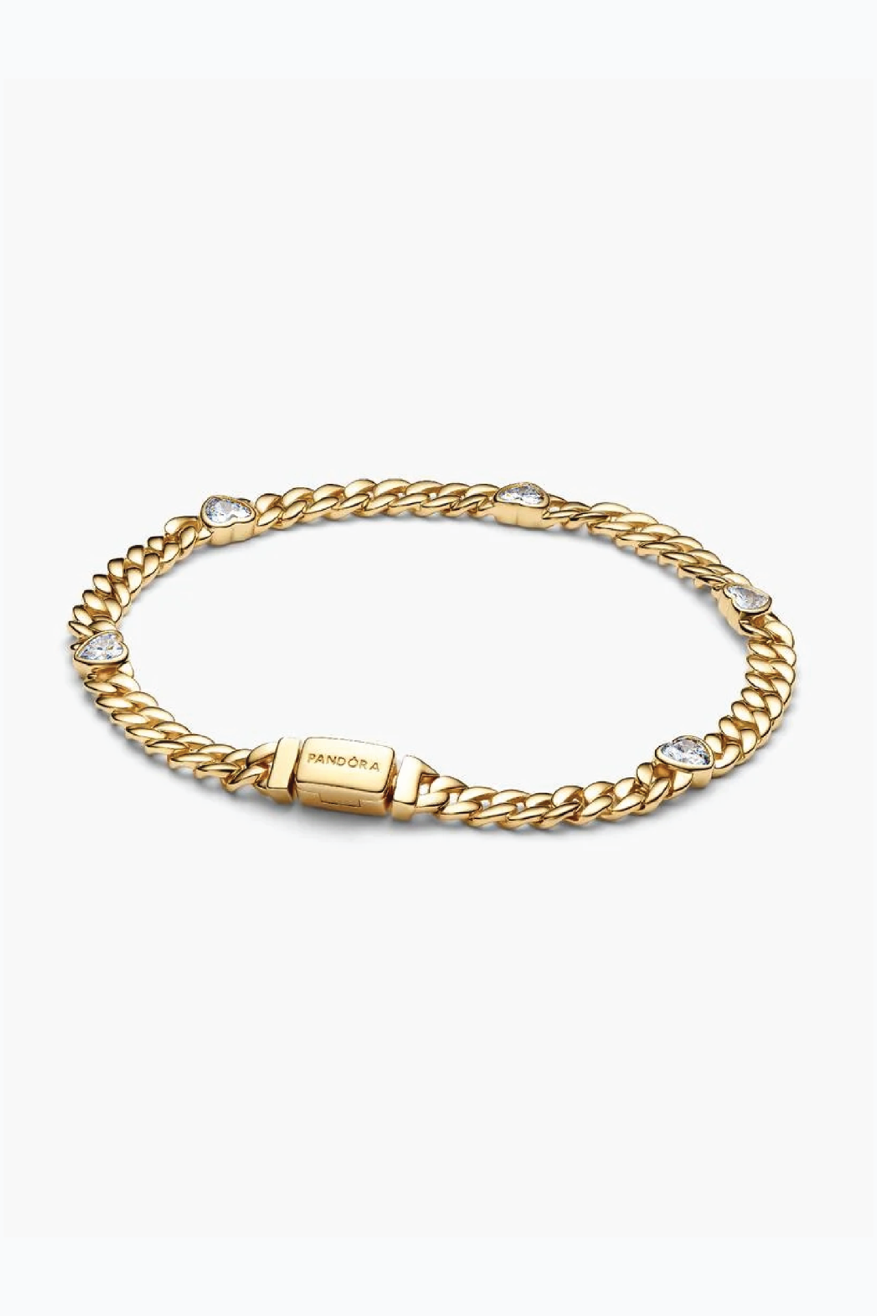 Pandora heart cuban chain bracelet 14k