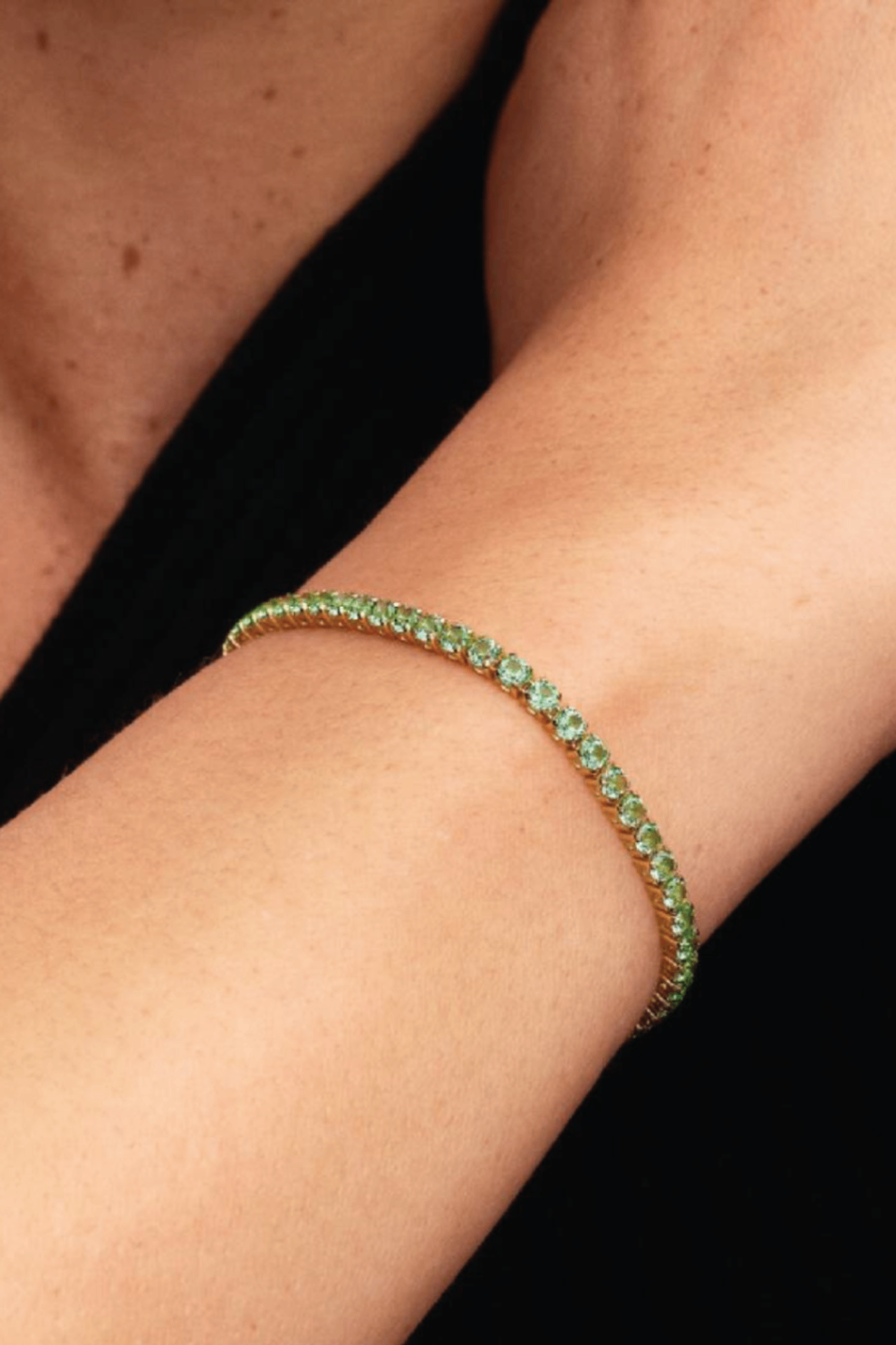 Pandora sparkling green tennis bracelet