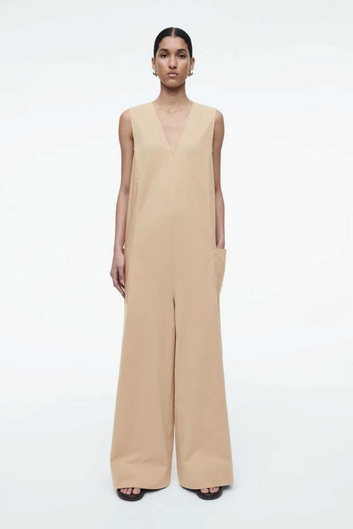 COS camel jumpsuit M