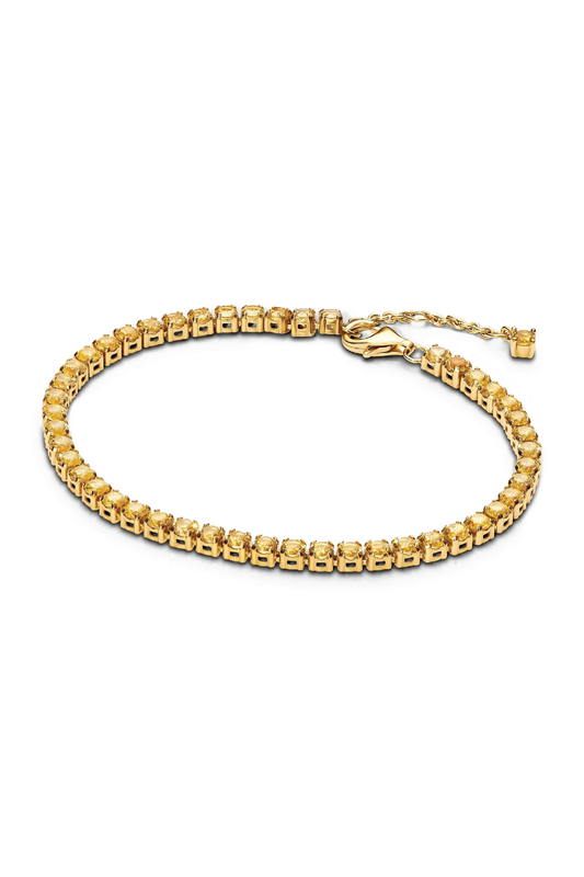 Pandora sparkling yellow tennis bracelet