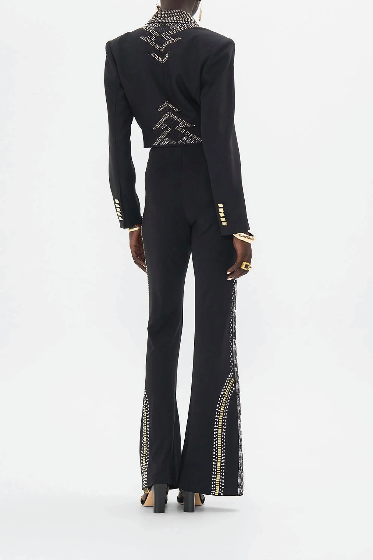 Camilla Black embellished pants S
