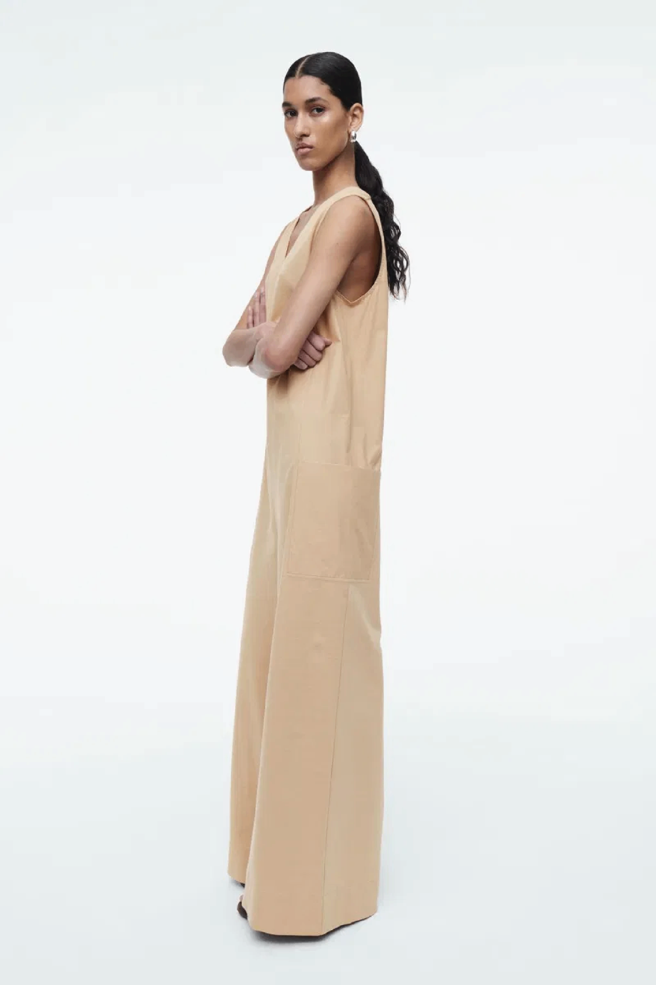 COS camel jumpsuit M