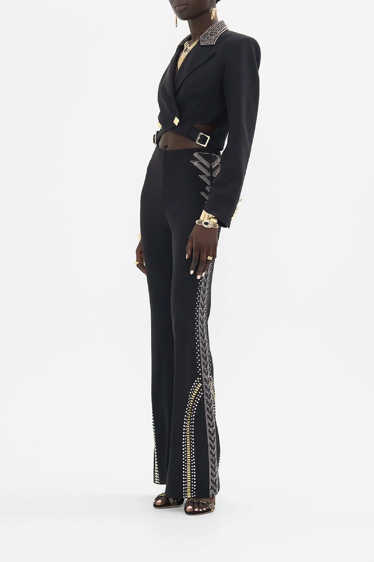 Camilla Black embellished pants S
