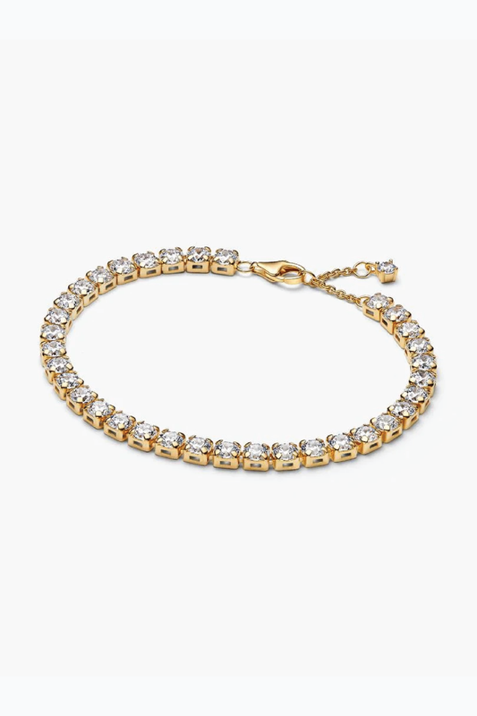 Pandora sparkling bold tennis bracelet gold