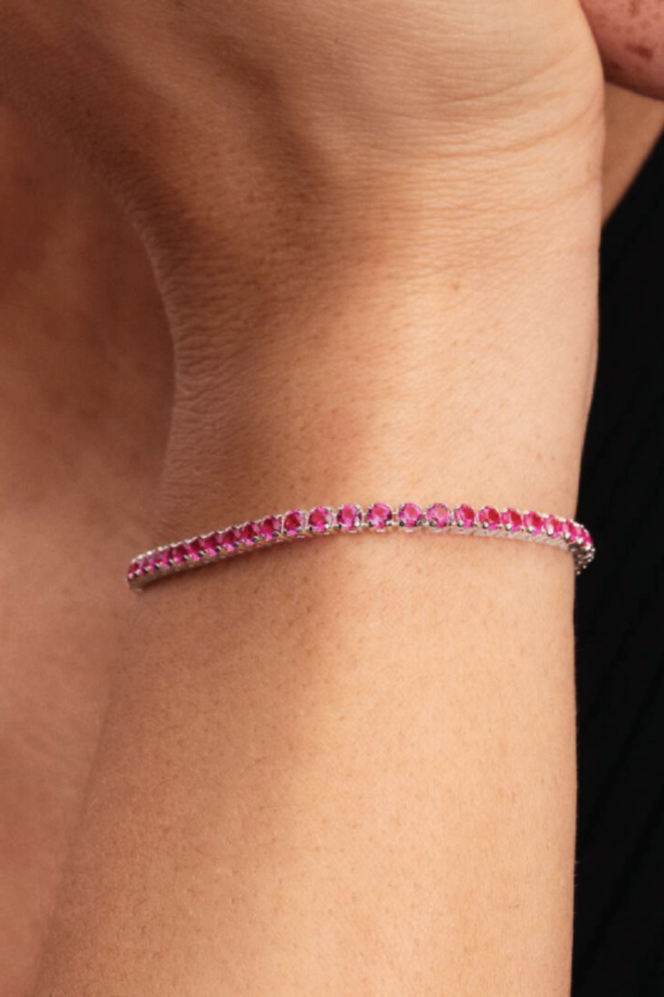 Pandora sparkling pink tennis bracelet