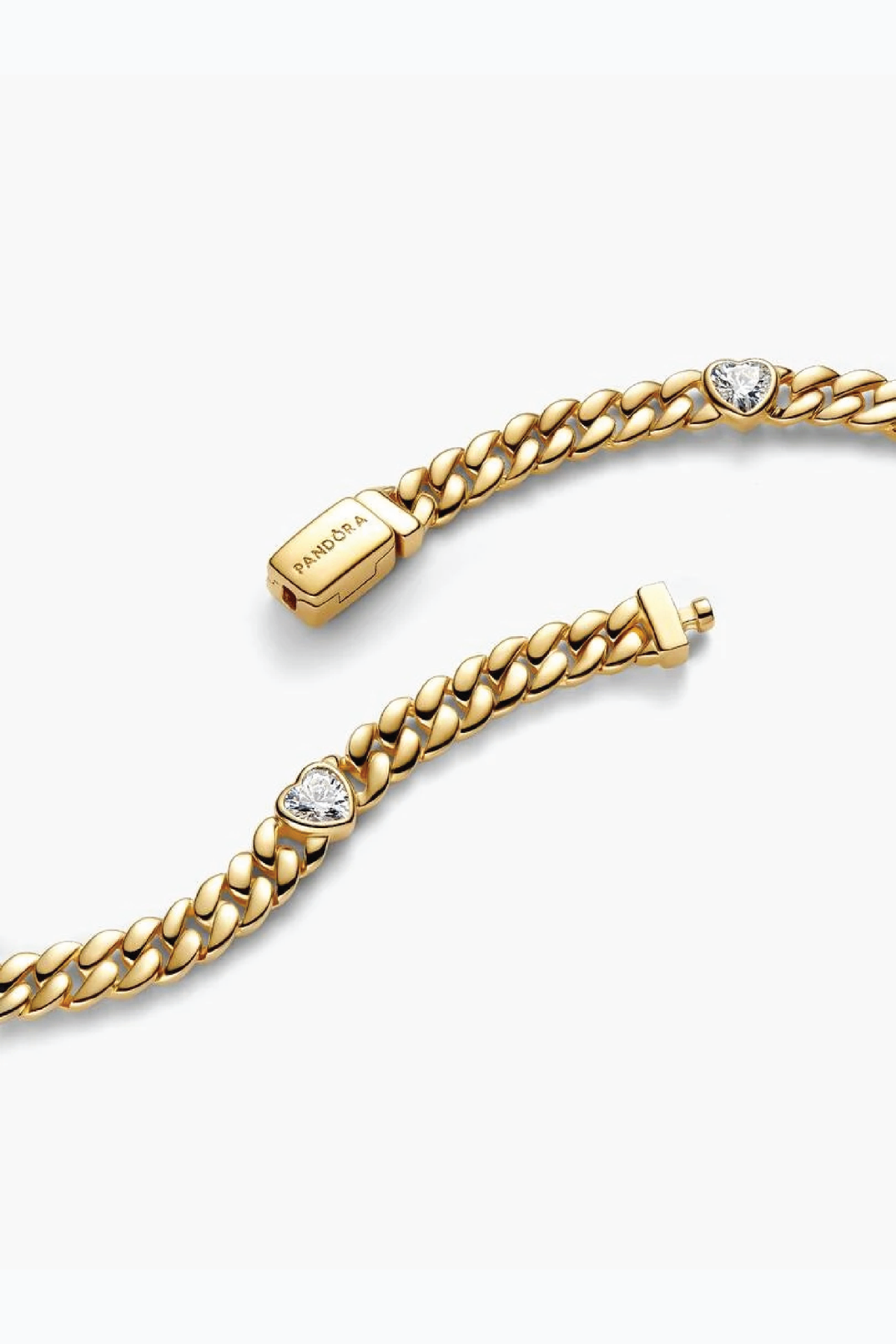 Pandora heart cuban chain bracelet 14k