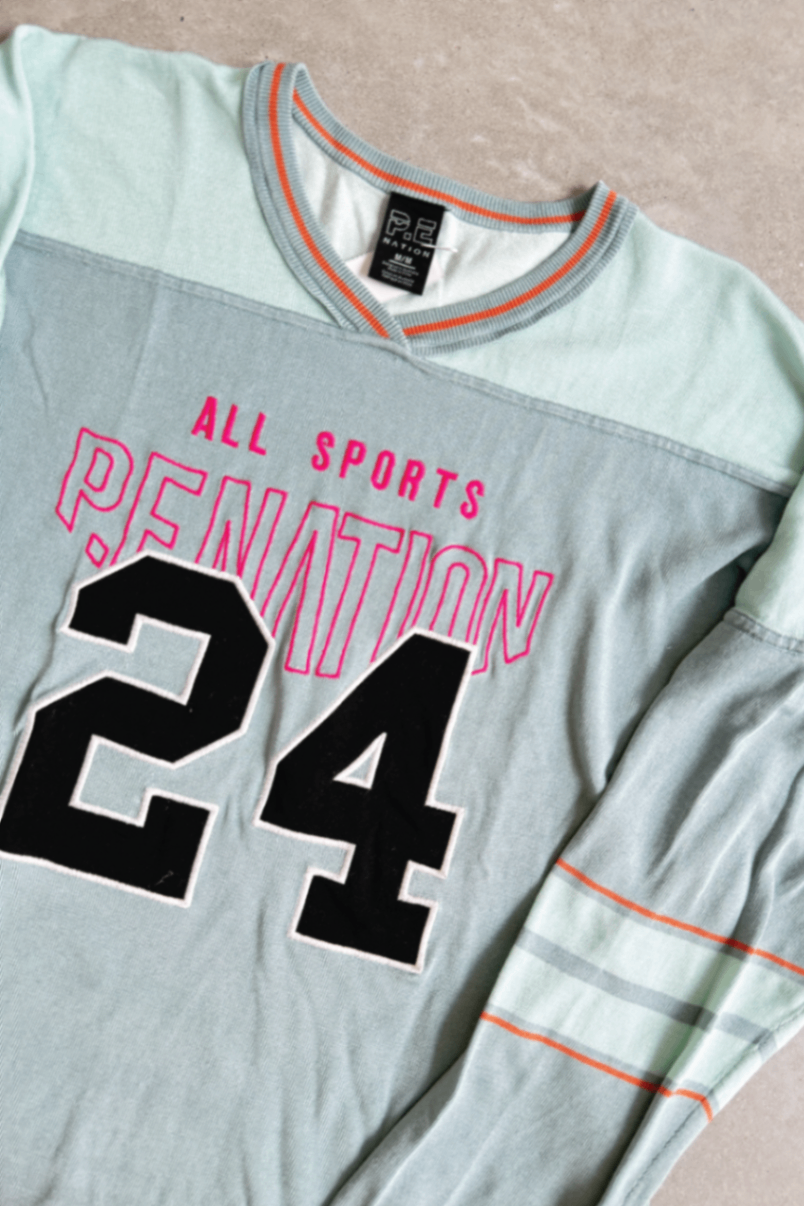 PE Nation apollo tee grey mist M (RRP $227)