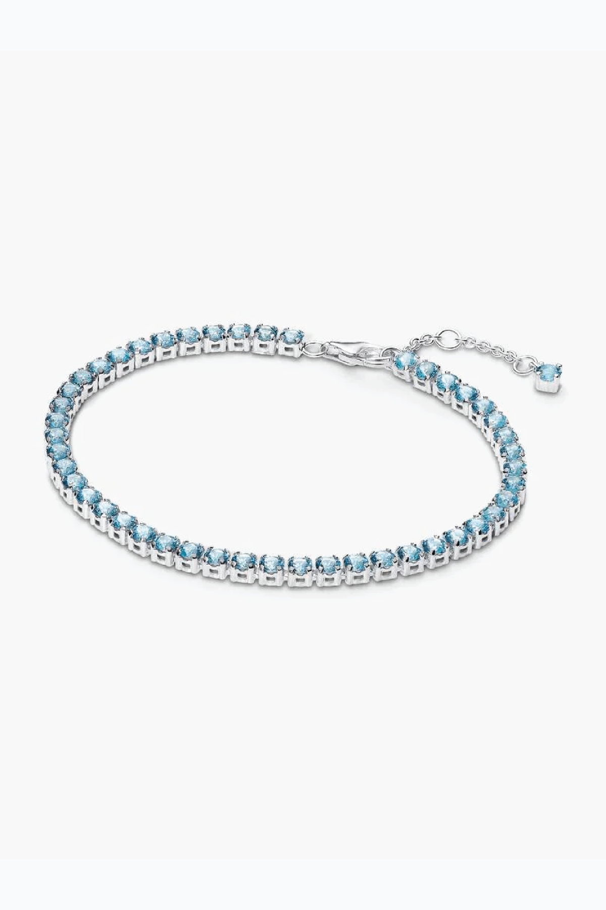 Pandora sparkling light blue tennis bracelet
