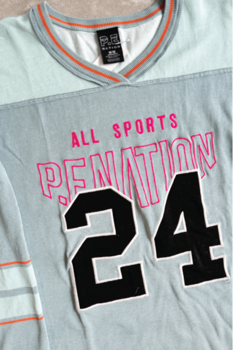 PE Nation apollo tee grey mist M (RRP $227)