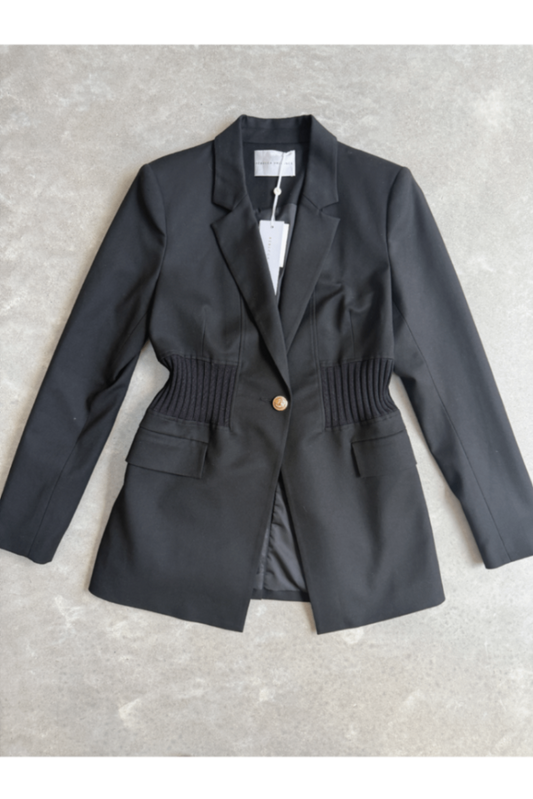 Rebecca Vallance black Teddie Blazer 14 (RRP $729)