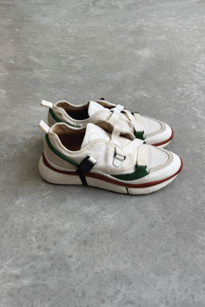 Chloe white multi sneaker 40