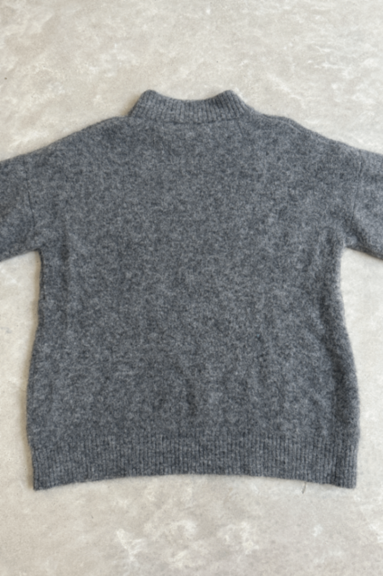 St Cloud grey jumper alpaca blend S