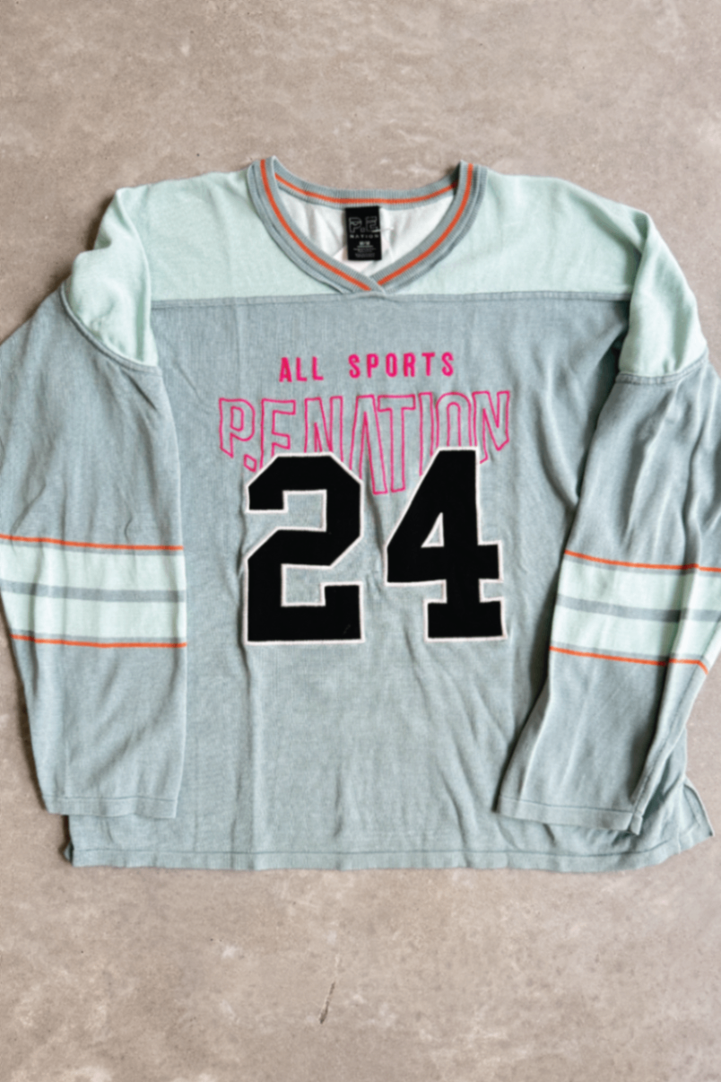 PE Nation apollo tee grey mist M (RRP $227)