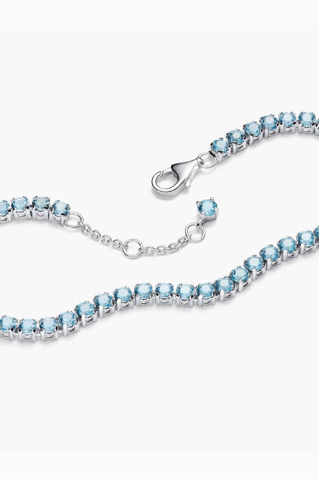 Pandora sparkling light blue tennis bracelet