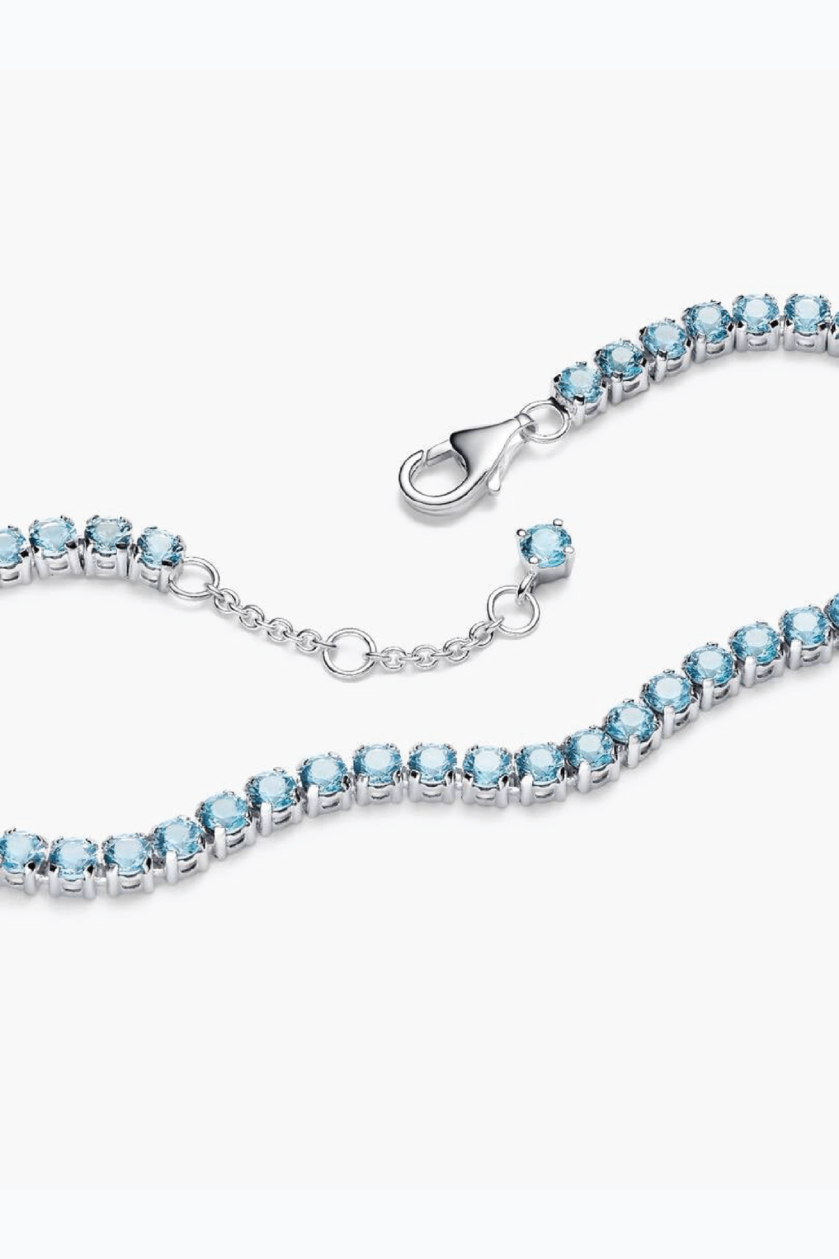 Pandora sparkling light blue tennis bracelet