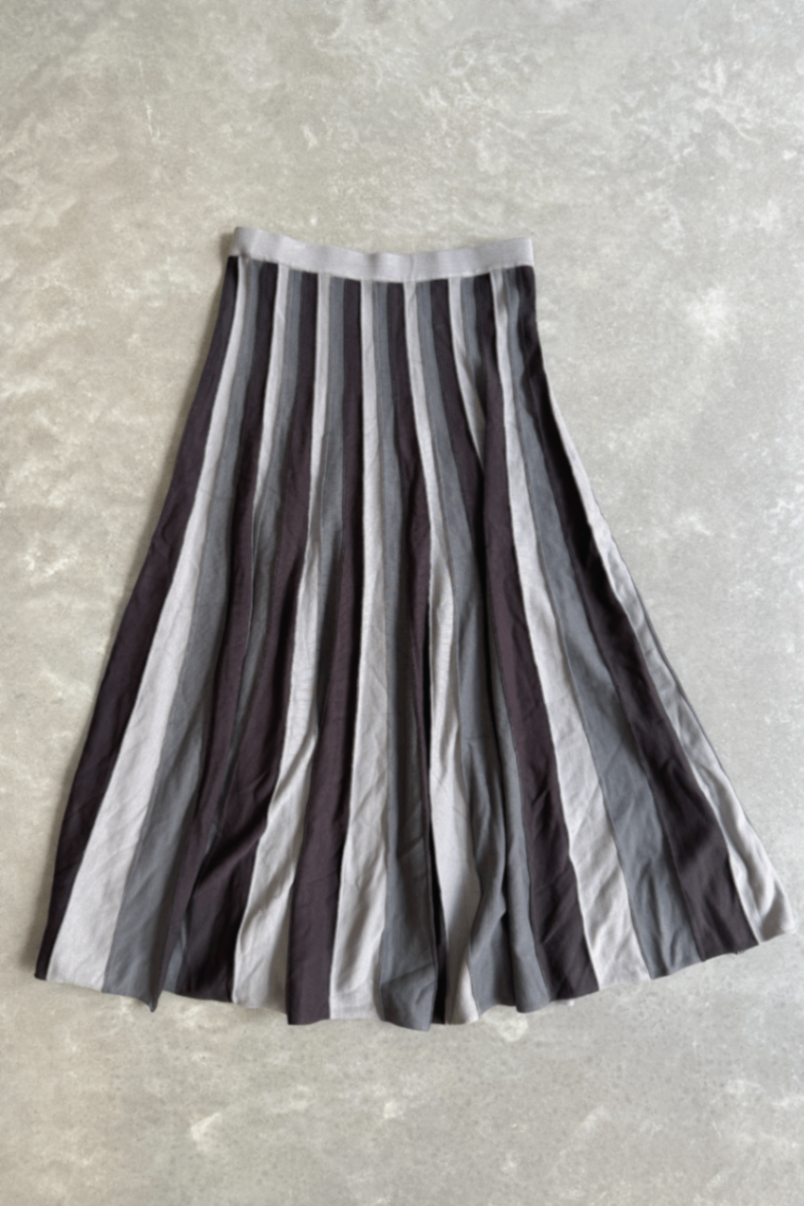 Acler aspen grey stripe skirt 14 RRP ($330)