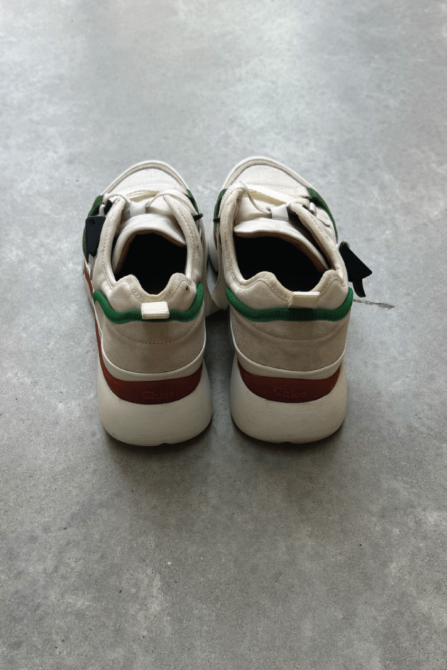 Chloe white multi sneaker 40