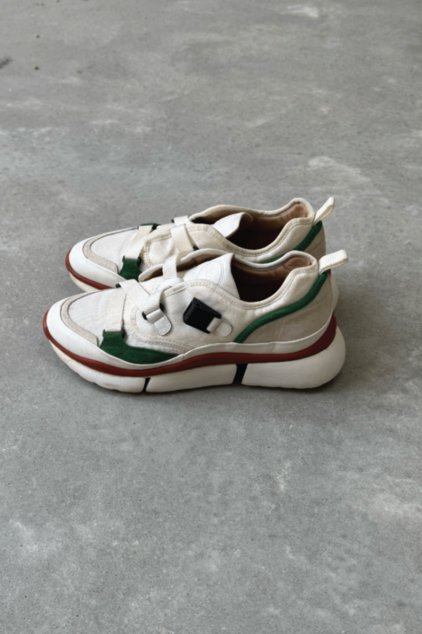 Chloe white multi sneaker 40