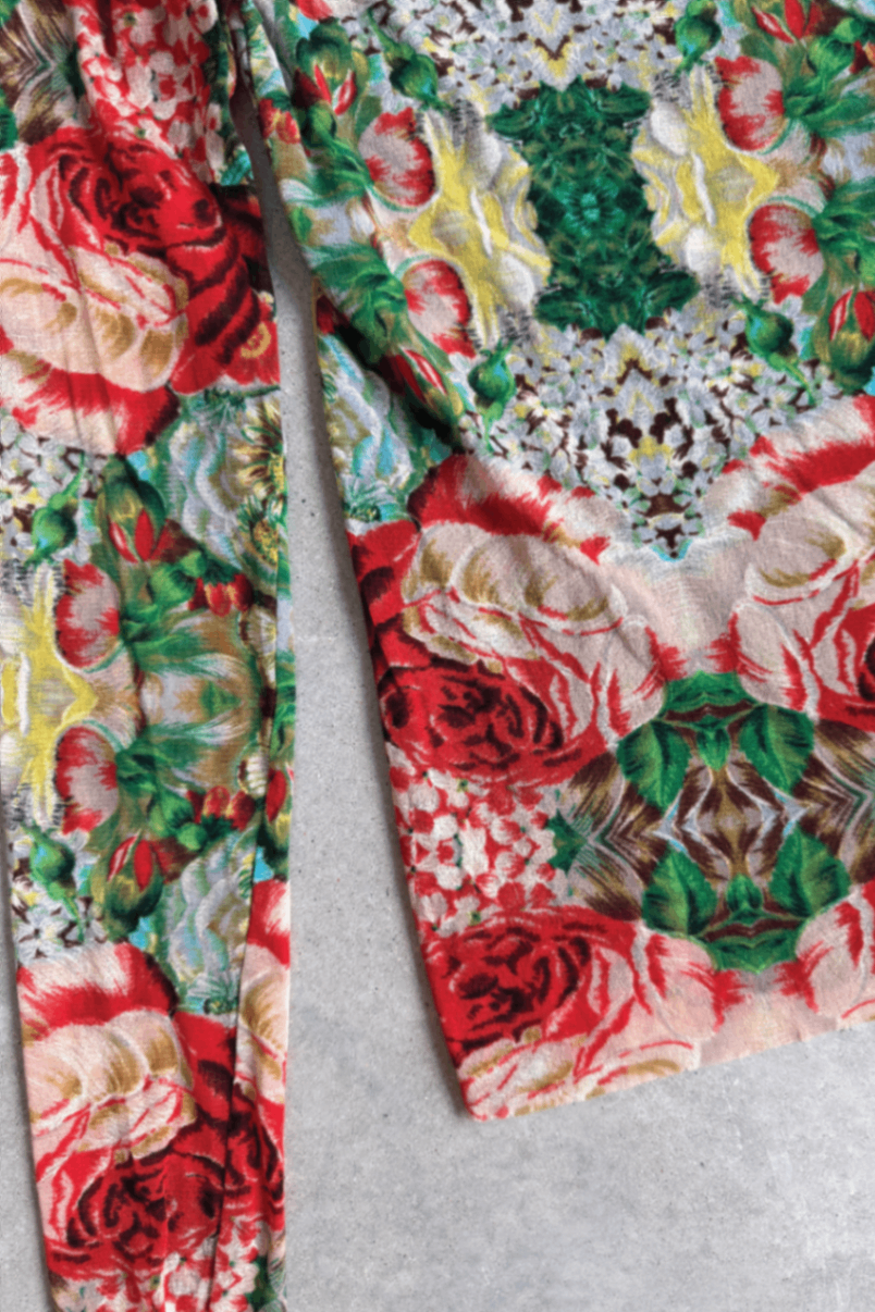 Vintage Kenzo Jeans flower mesh knit long sleeve
