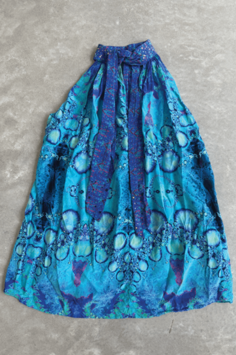 Camilla blue halter top O/S
