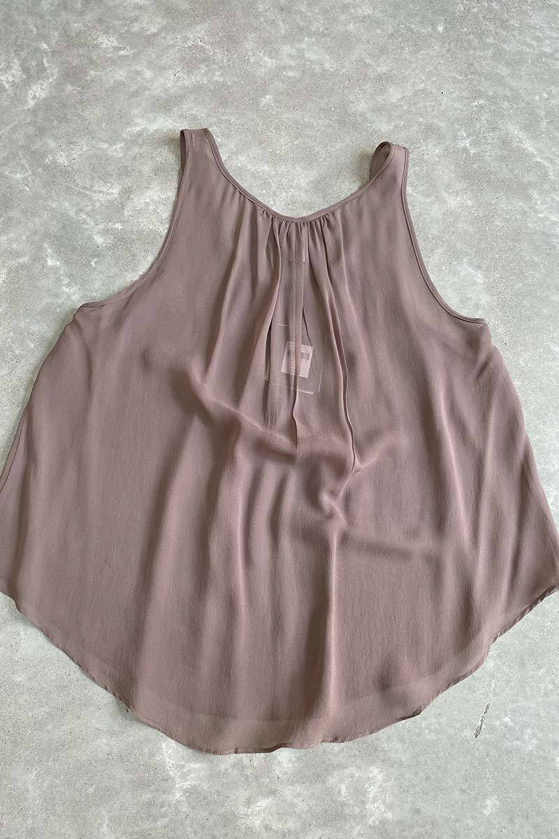 Witchery brown sheer silk top NWT S