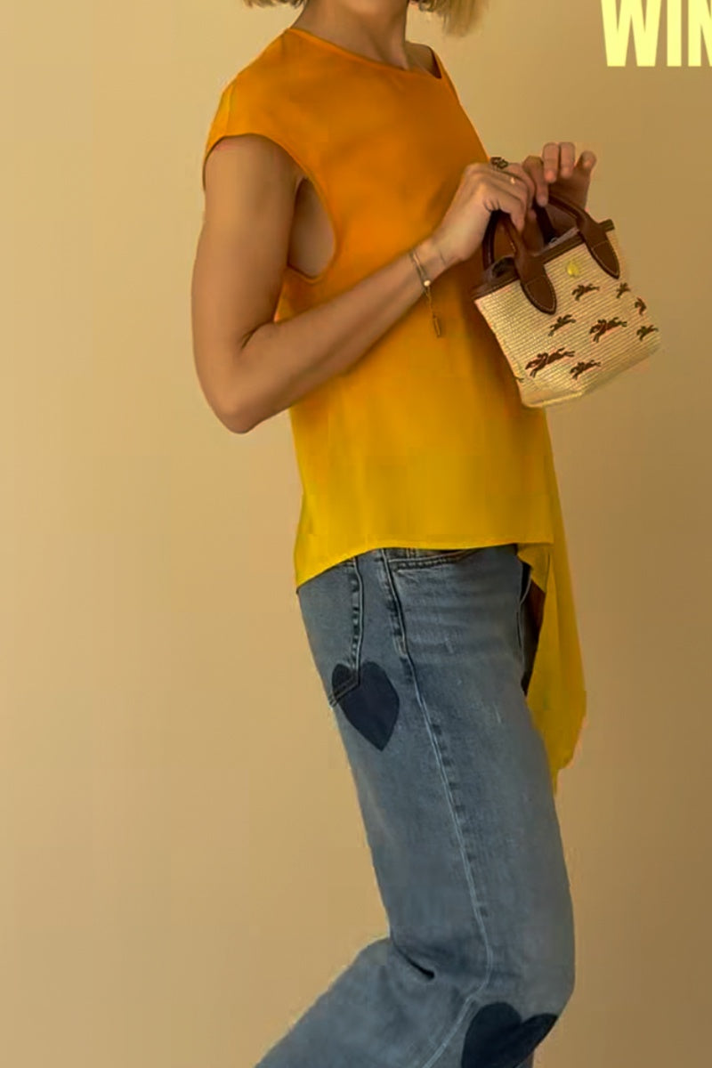 Sass & Bide orange drape top