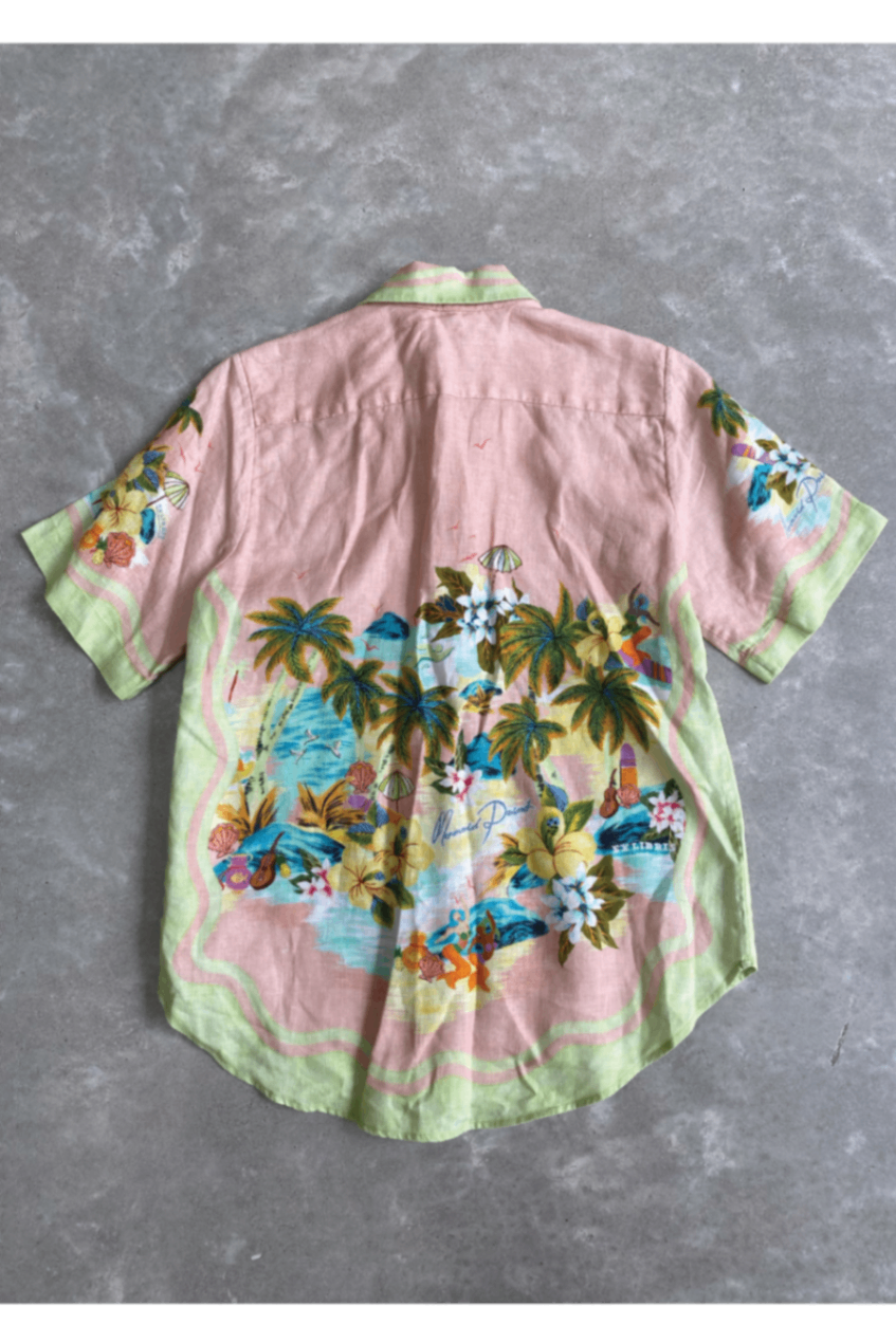 Alemais Pink Mermaid Linen Shirt 6