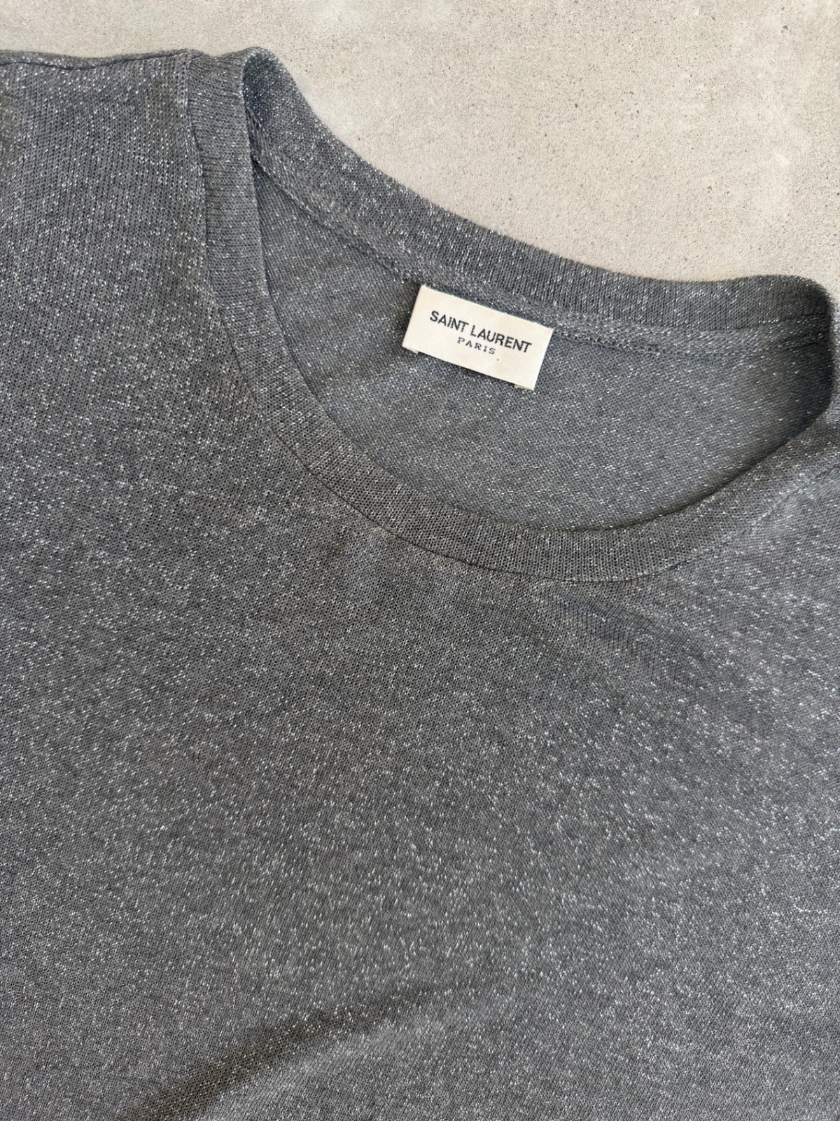 Saint Laurent grey sparkle Tee M