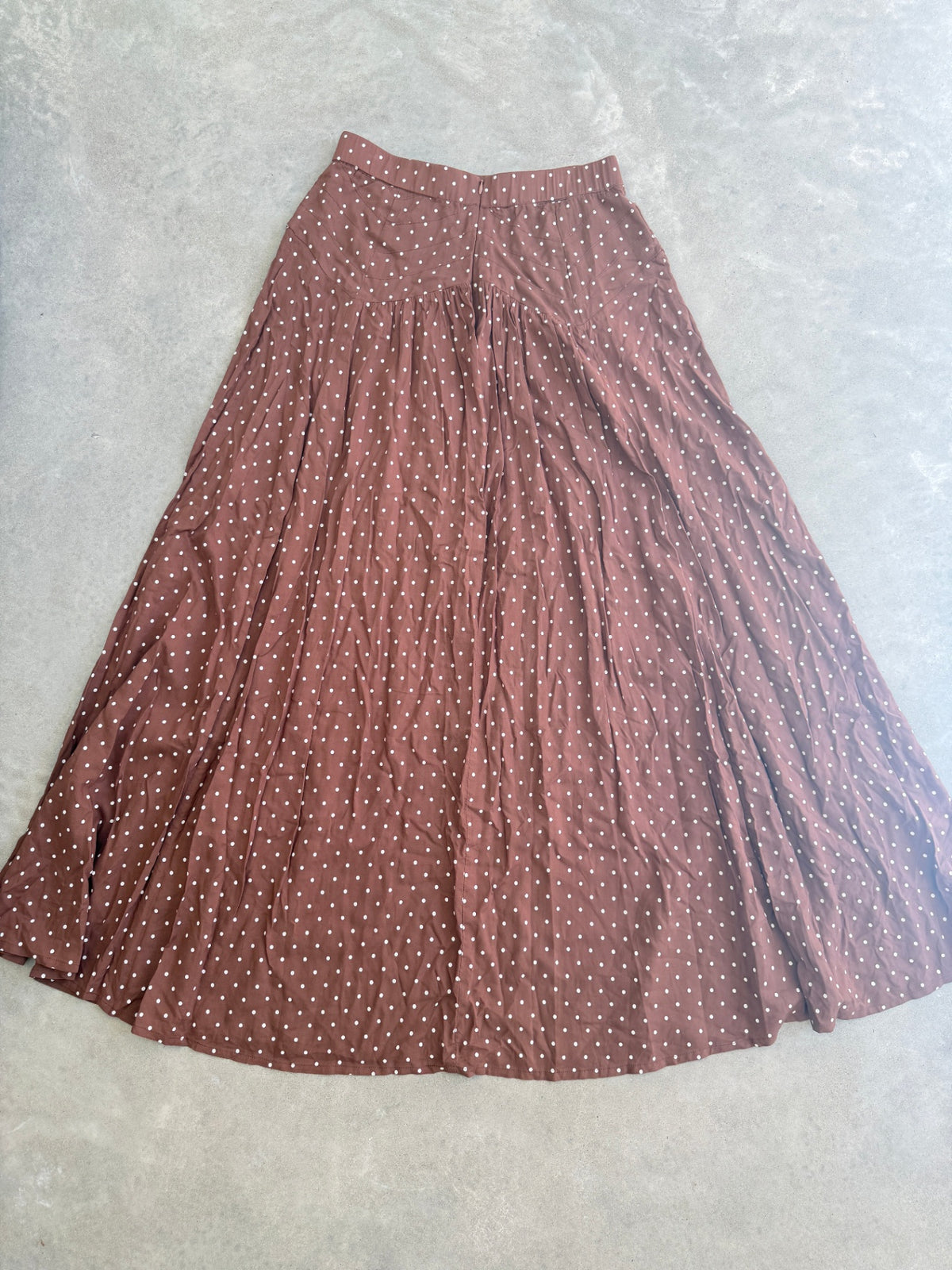 Paddo to Palmy brown polka skirt 3