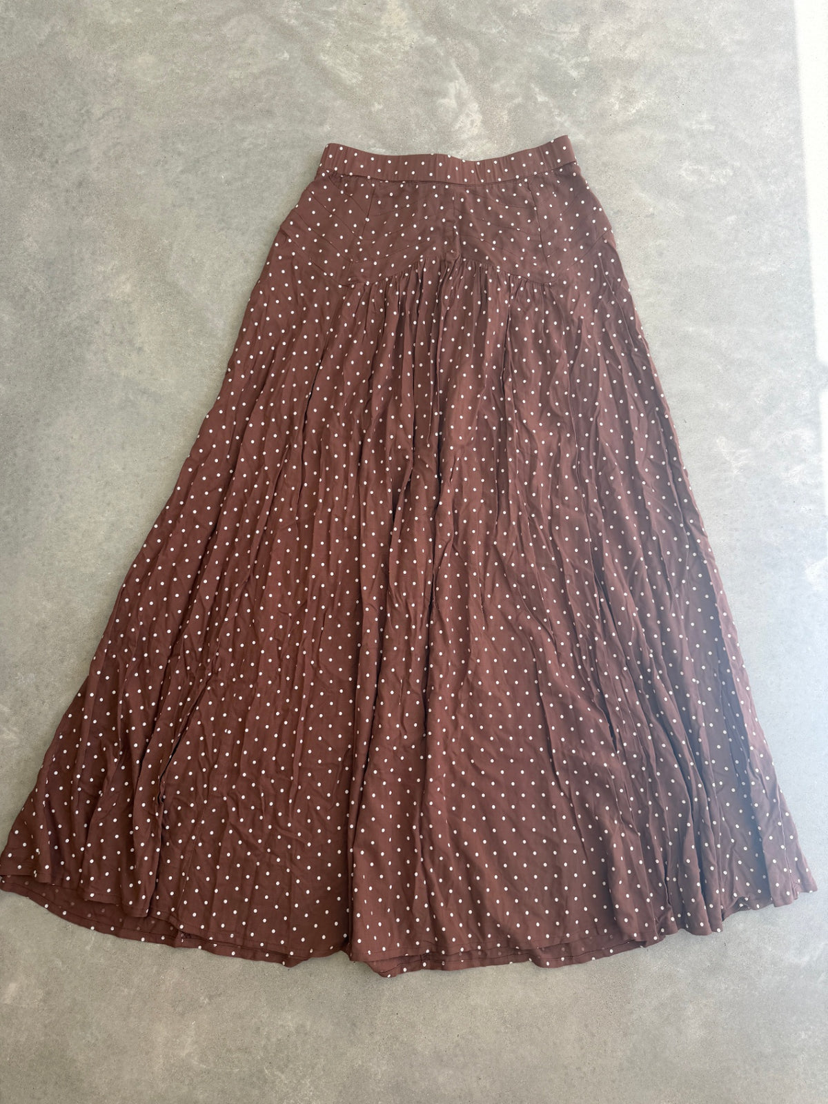 Paddo to Palmy brown polka skirt 3