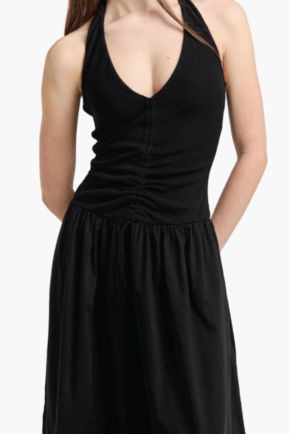 Black label straight sleeveless dress L