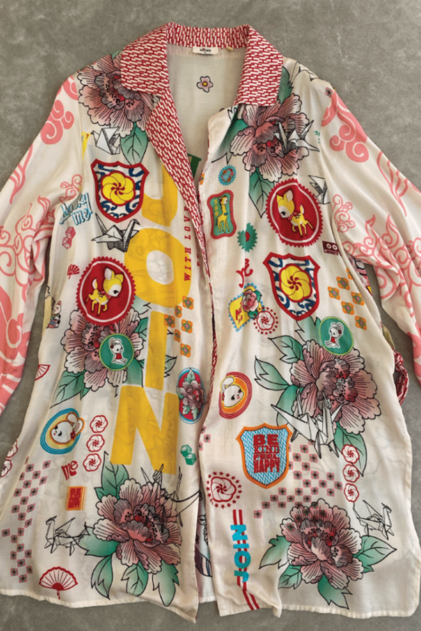 Me369 colour kaftan red S