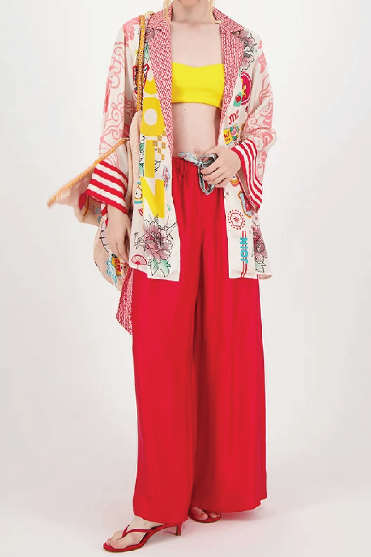 Me369 colour kaftan red S