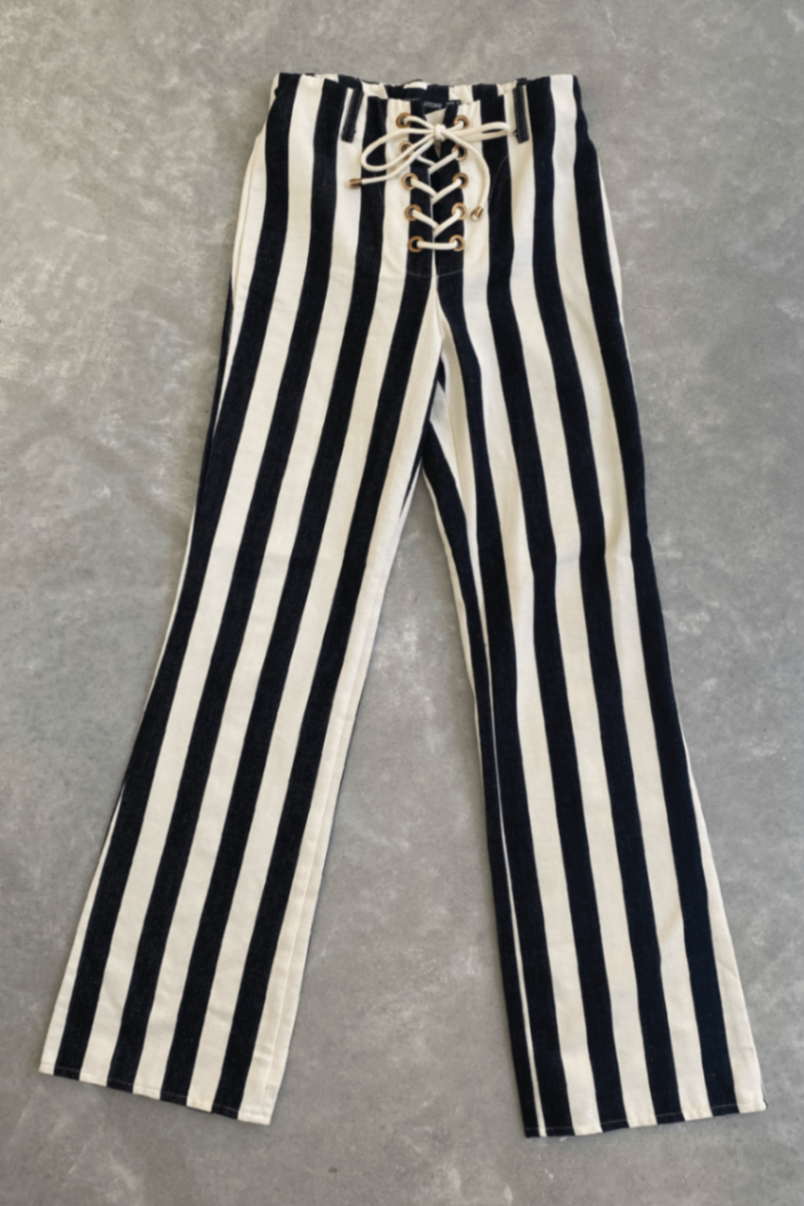 jagger&stone stripe pants lace front 8