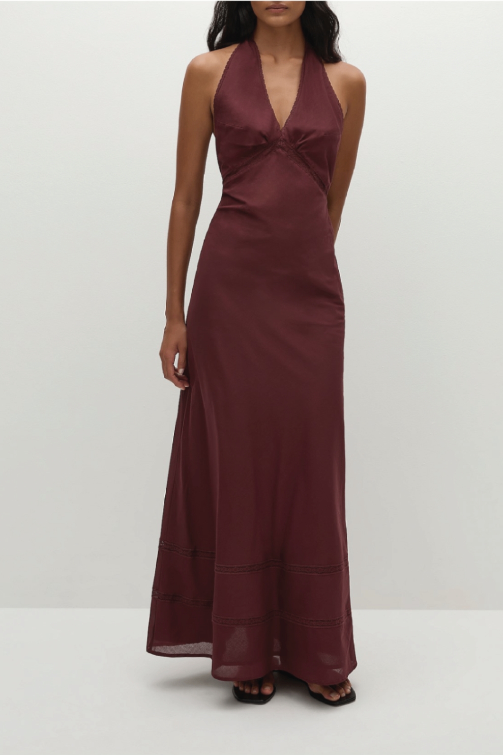 Faithfull halter dress bordeaux XL