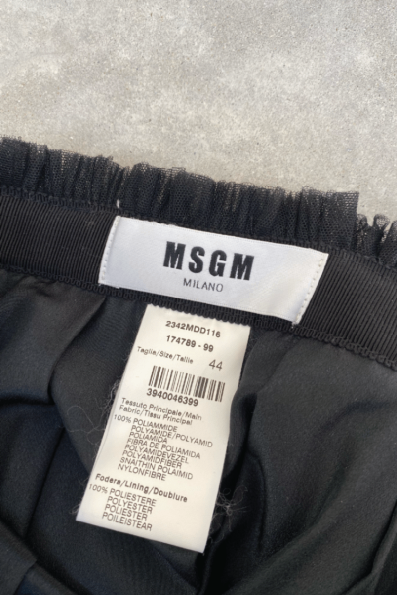 MSGM black tulle skirt 44