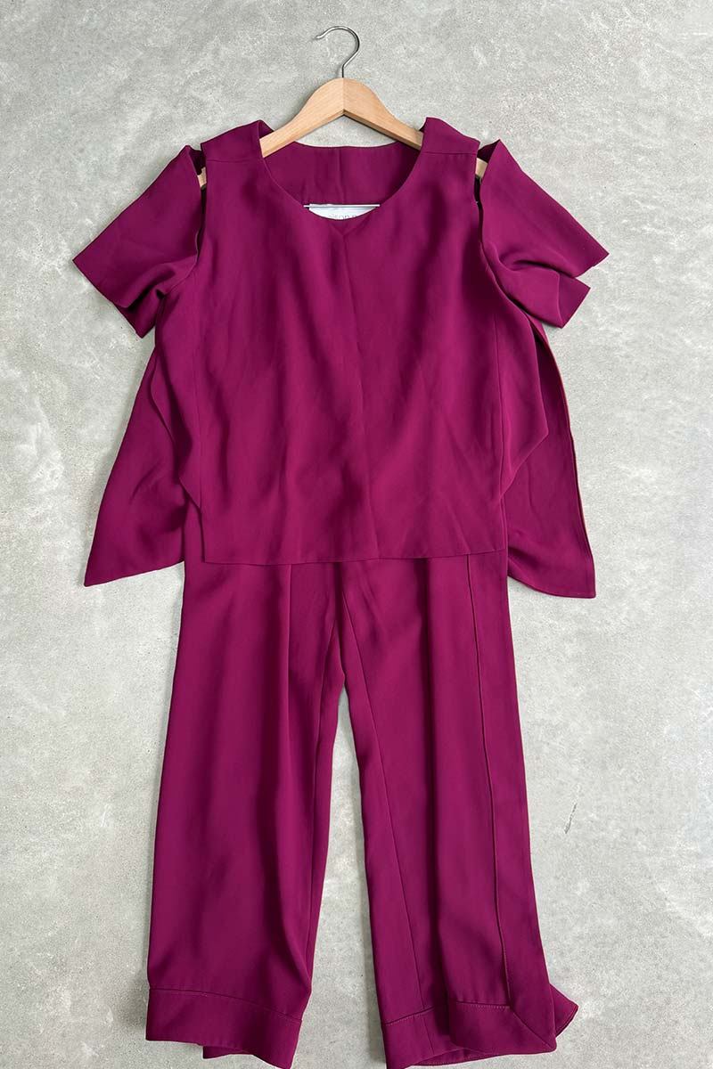 Maison Poi maroon pant 4