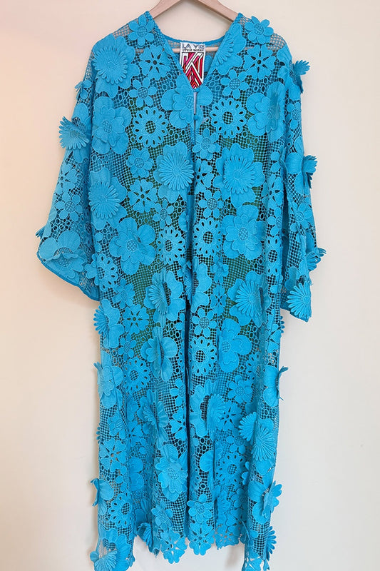 La Vie blue lace dress O/S
