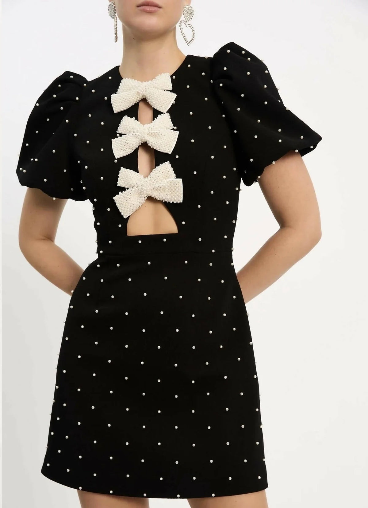 Rebecca Vallance Veronica black pearl dress 8 BNWT