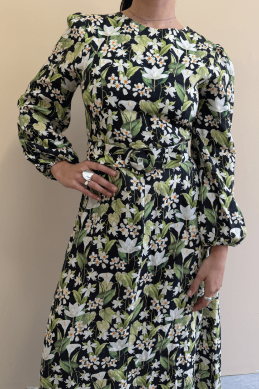 Palm Noosa green floral dress 8