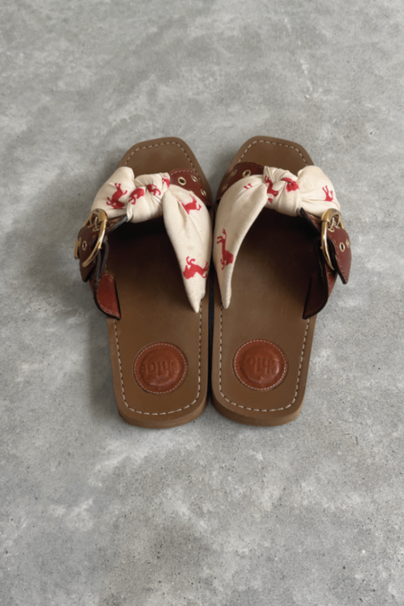 Chloe little horses wood sandal 37