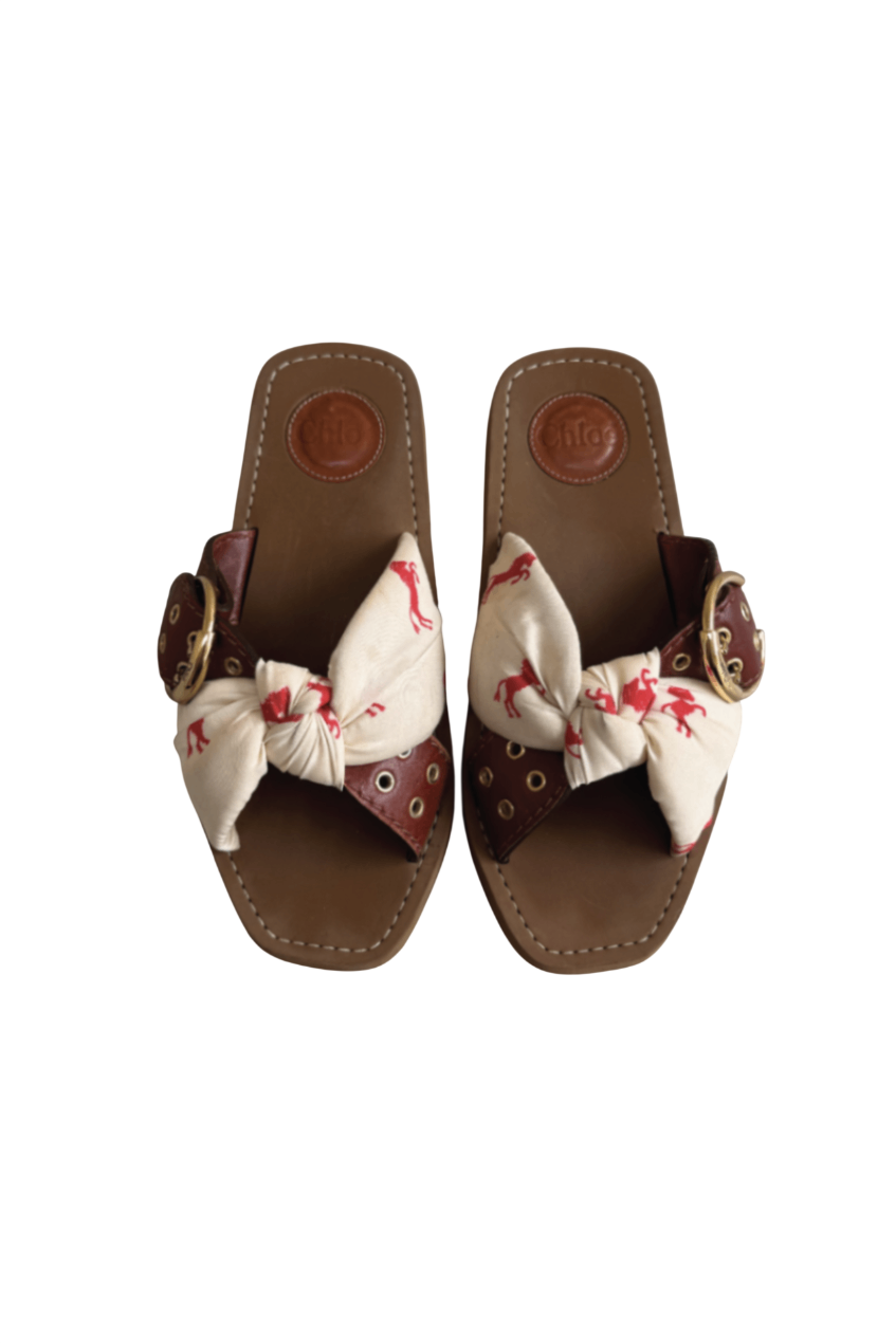 Chloe little horses wood sandal 37